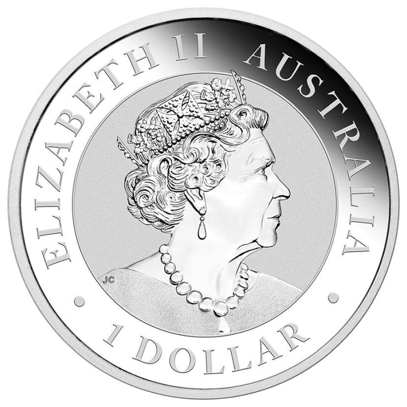 AUSTRALIA 2019 $1 KOOKABURRA 1 Oz 9999 SILVER COLOR MINTAGE 100 PCS WITH COA v1